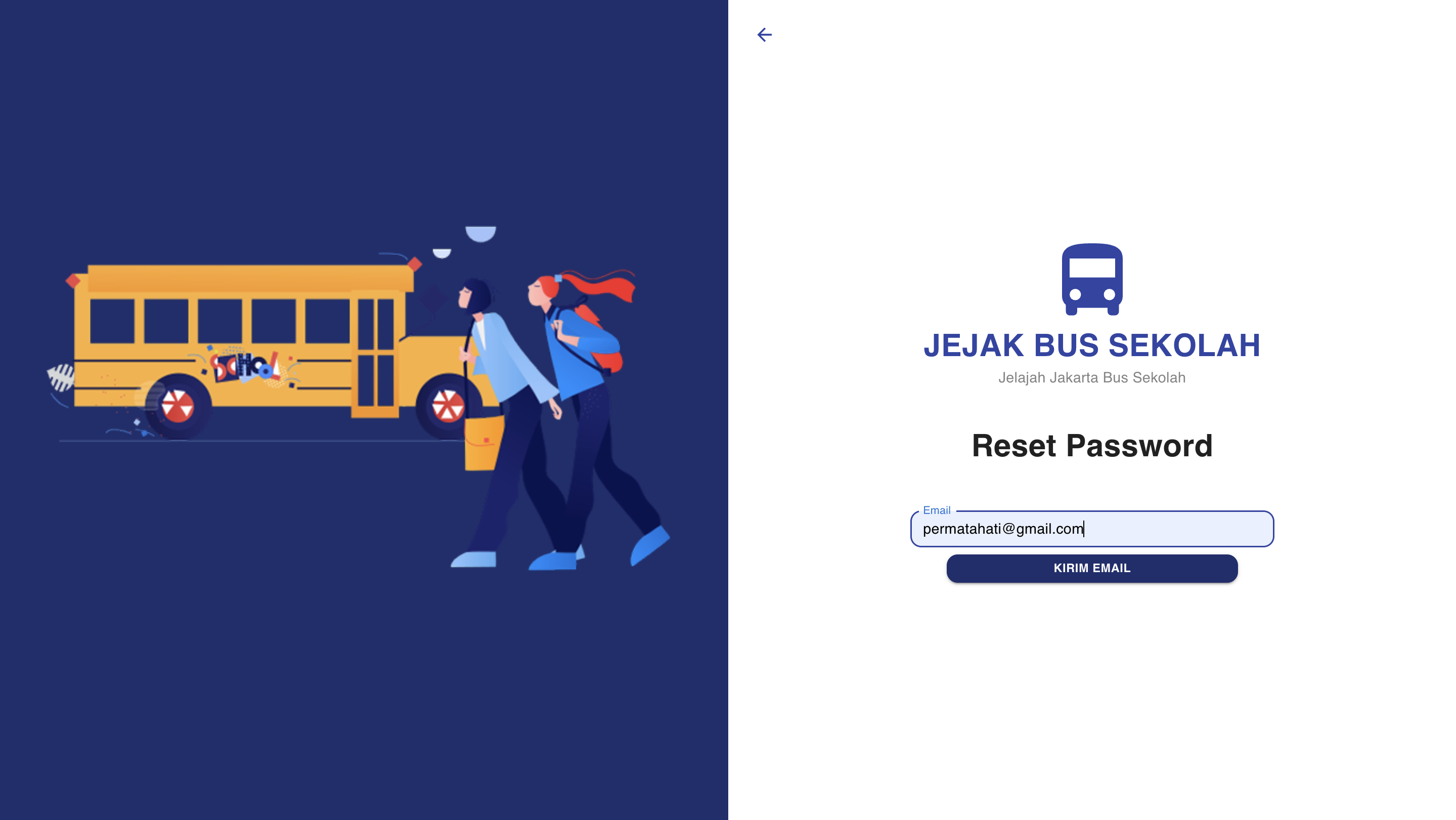 Masukkan Email untuk Reset