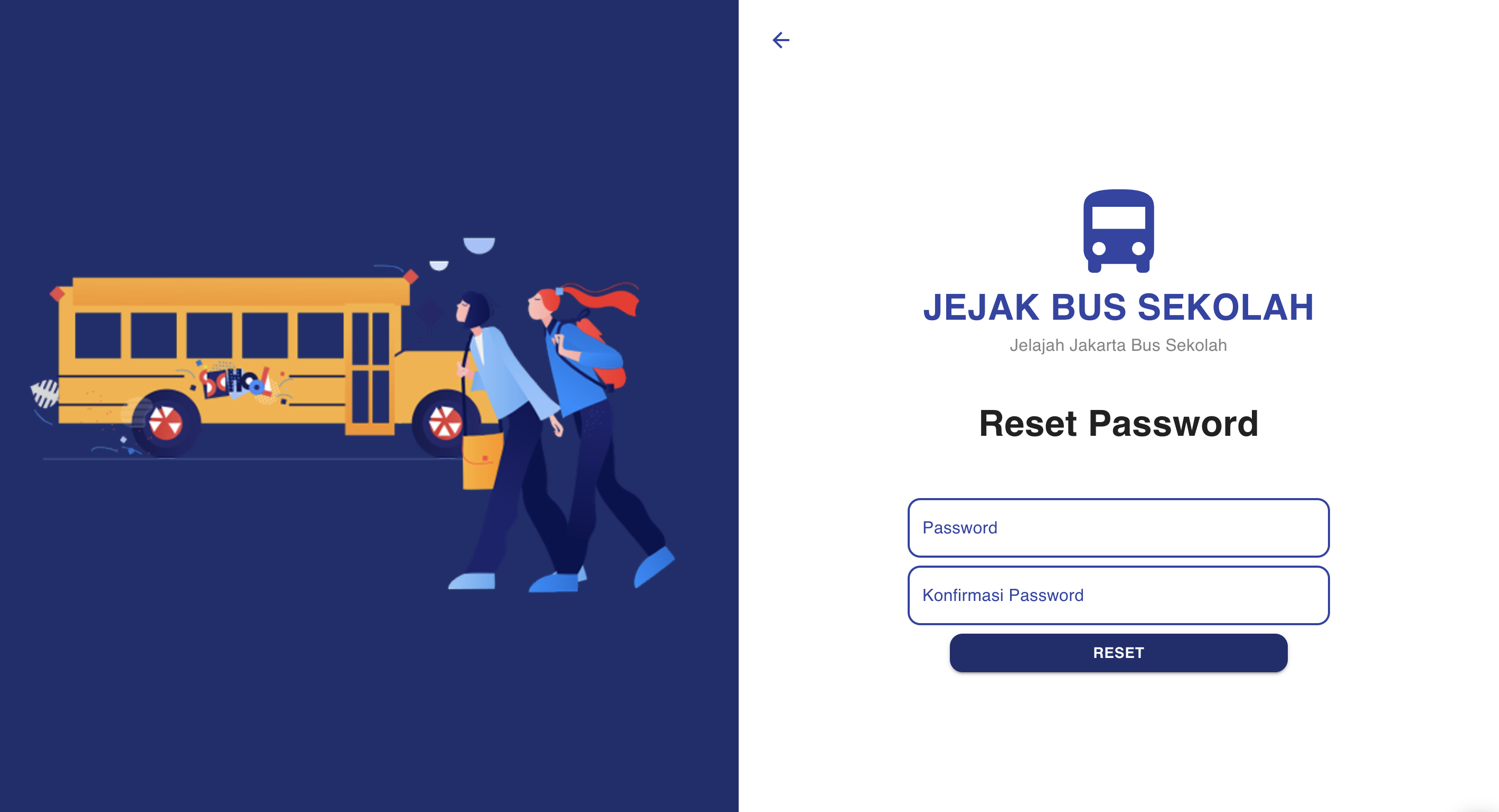 Form Reset Password Baru