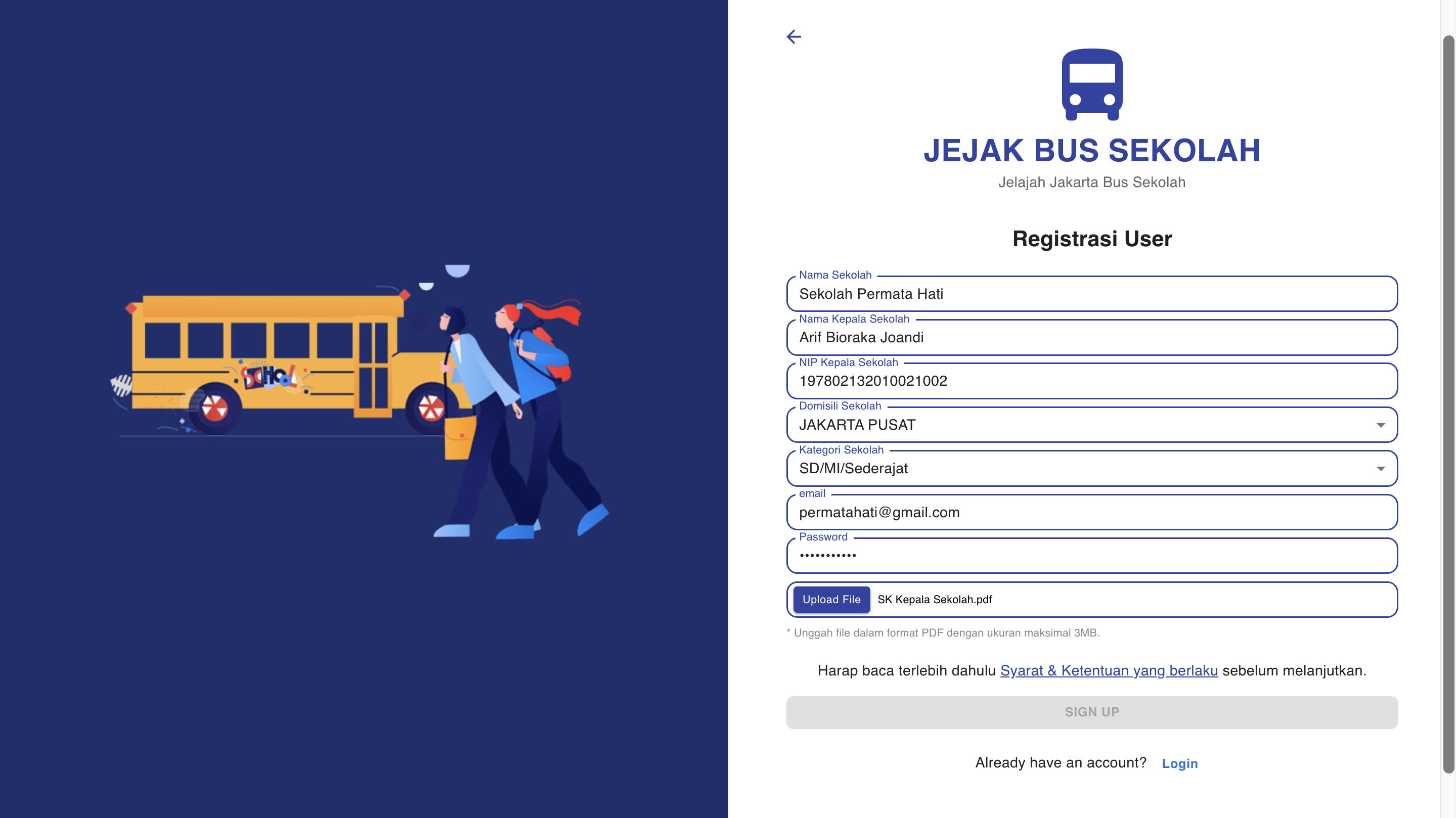 Unggah SK Kepala Sekolah